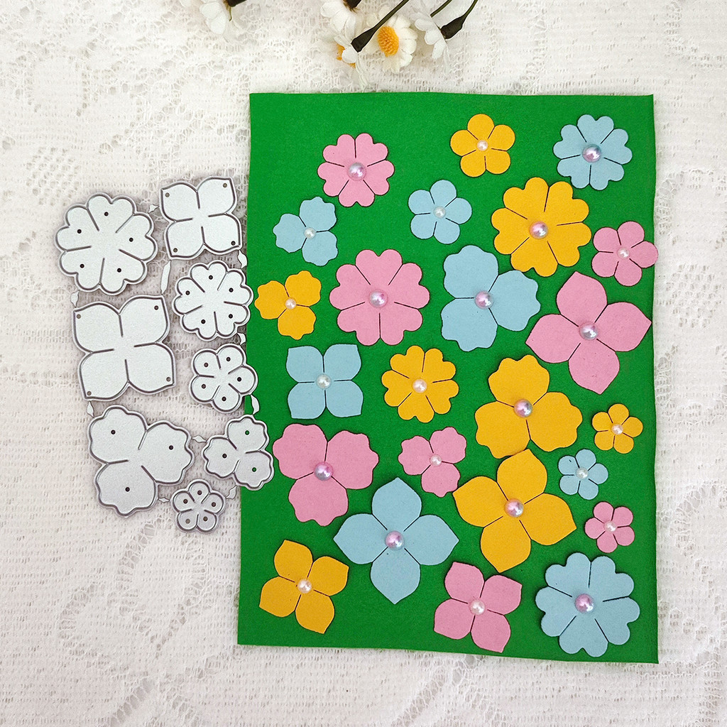 

Flower And Cats Metal Cutting Dies Stencil Template Die Cut Scrapbooking Embossing Dies Art Decoation Craft Knife Mold