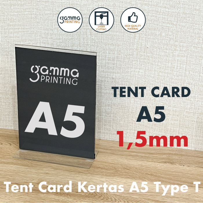 

Akrilik Tempat Brosur 1,5mm A5 / Acrylic Tent Card Holder / 2 Sisi Selebaran