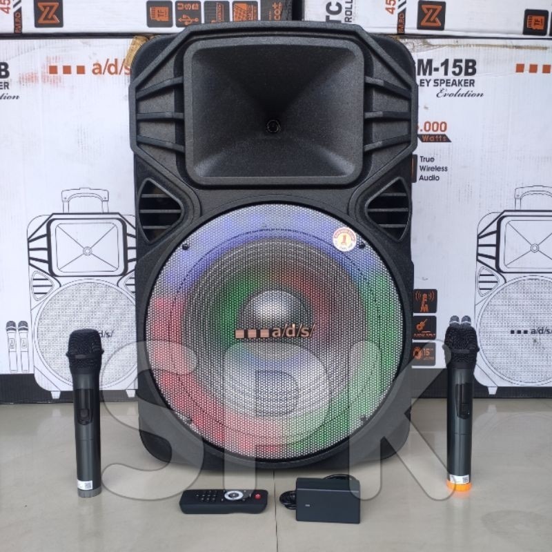 Speaker DAT 15 inch ADS TCM 15B PARTY Bluetooth Original