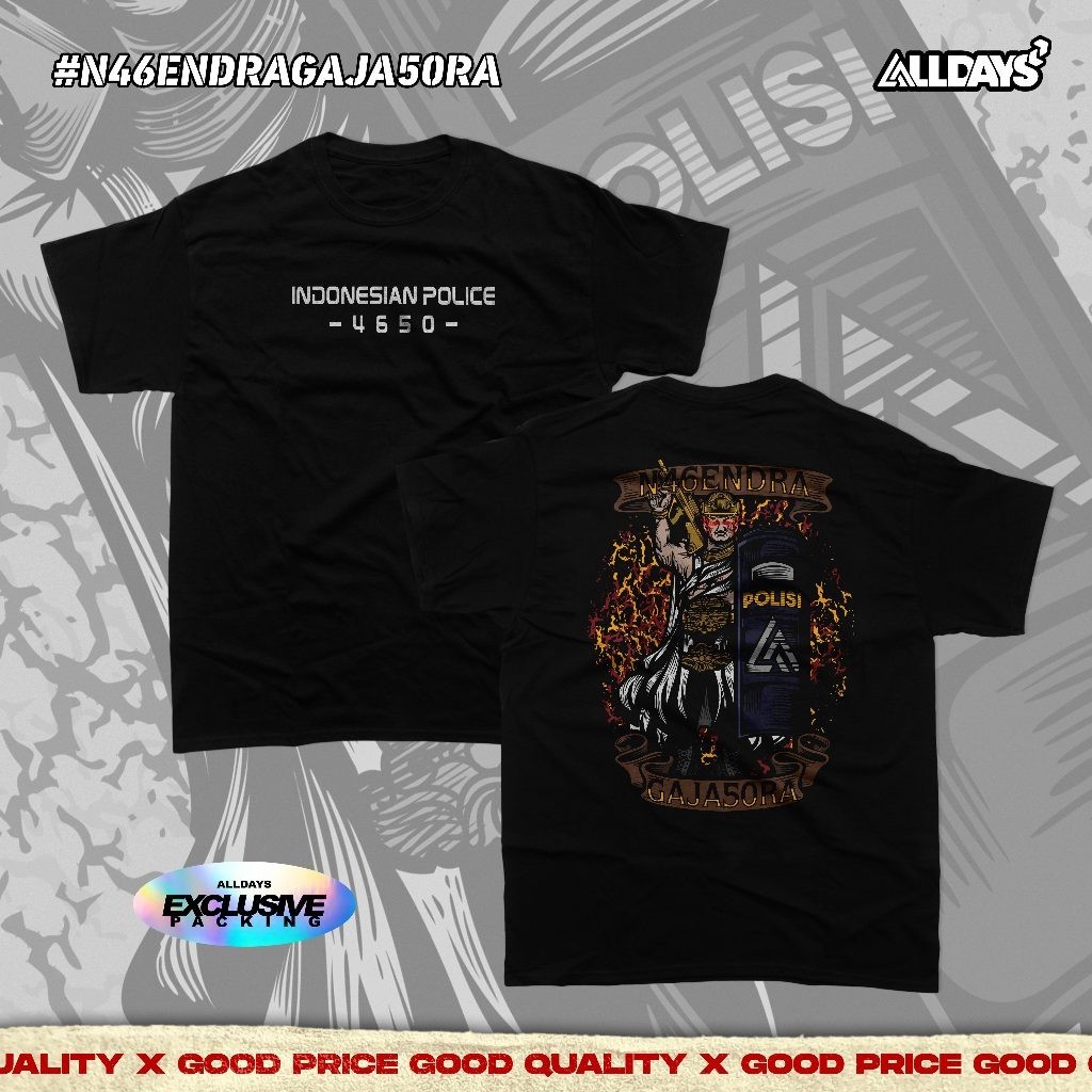 【COD】 ALLDAYS - Baju Kaos Atasan Tactical Angkatan N46ENDRA GAJA50RA V.1  rt T-shirt
