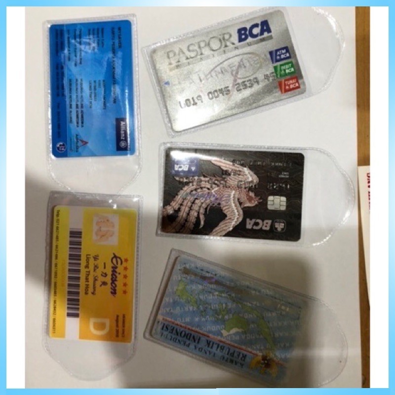 

SAMPUL PLASTIK KTP ETOLL COVER KARTU ATM ASURANSI DLL
