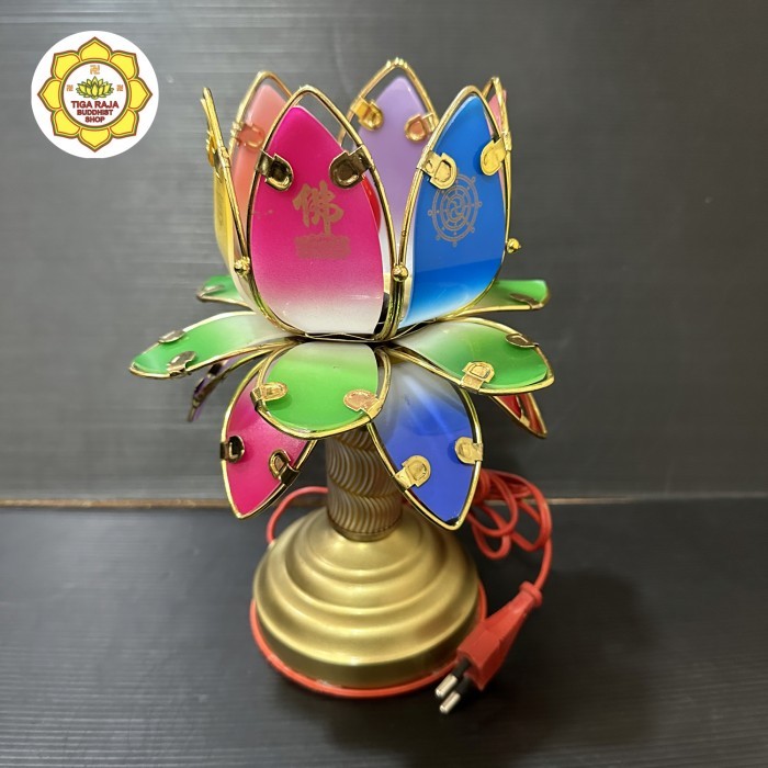 Lampu Teratai Sembahyang / Lampu Teratai Warna Warni Sepasang