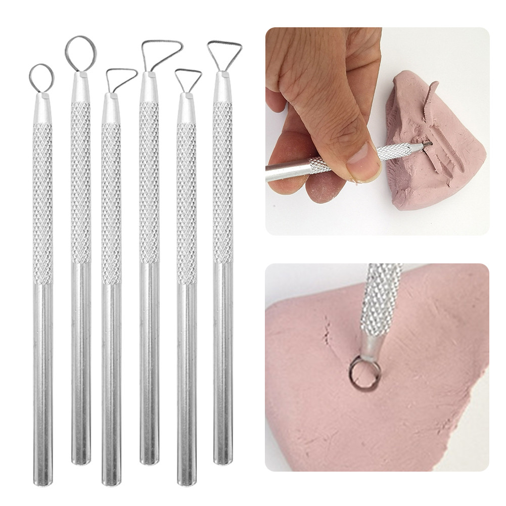 

Texture Ceramics Detail Sculpting Tools Polymer Clay Brush DIY Clay Pottery Ceramic Modeling Hole Punch Clay Sculpture Tool