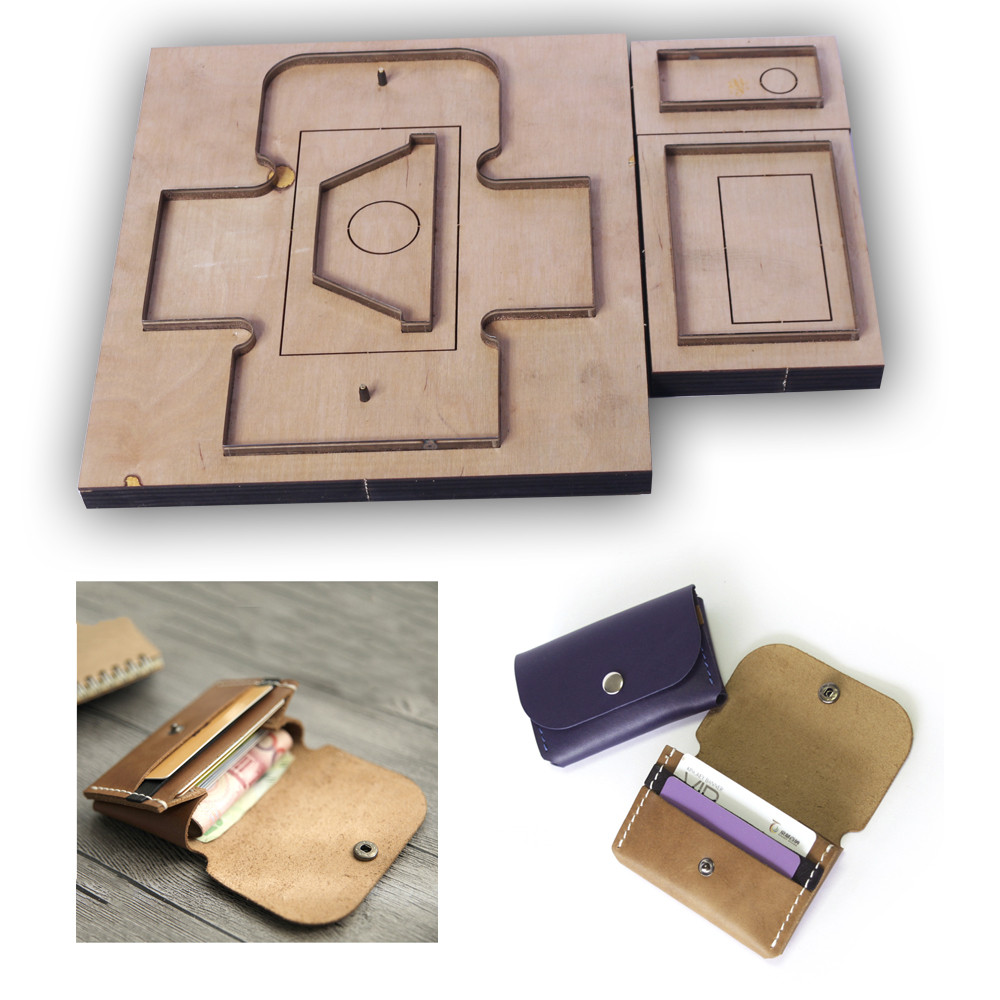 

DIY leather craft cardholder wallet die cutting knife mold metal hollowed punch tool steel blade 11x7.5cm