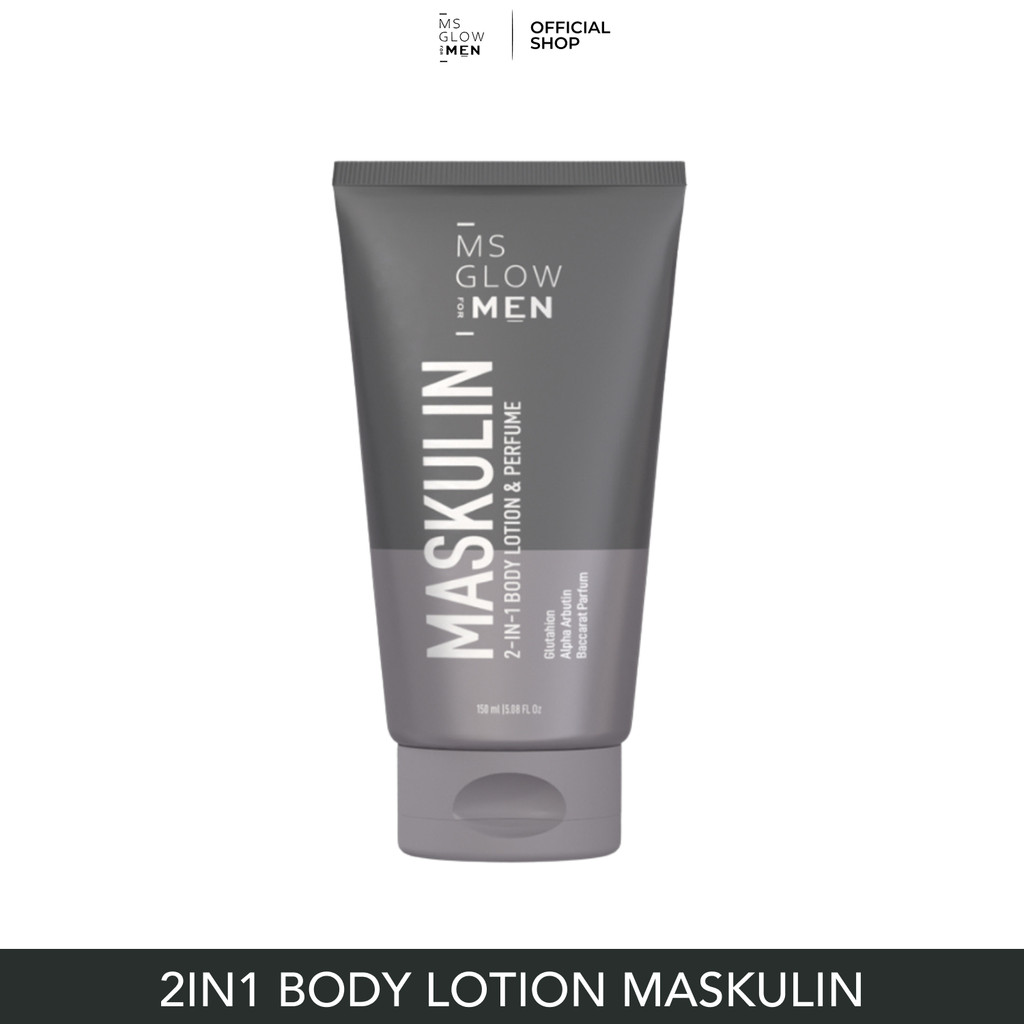 MS Glow Men 2in1 Body Lotion & Parfume Maskulin Hand Body Lotion Ms Glow For Men Lotion Pria