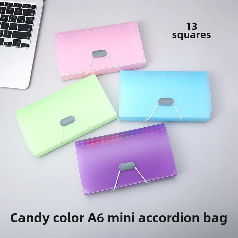 

Mini A6 Waterproof File Folder Office Storage Bag Multiple Layers Document Holder Clipboard Small Size Foldable