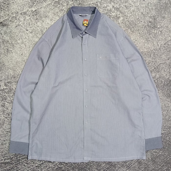 Kemeja lengan panjang pria BEVERLY HILLS POLO CLUB motif garis bagus size xl