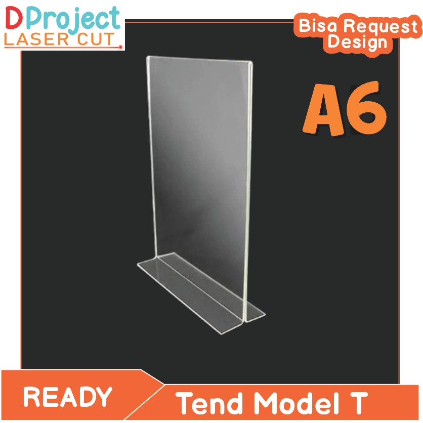 

Tempat Brosur Akrilik A6 2mm / Akrilik Tent Card Tent Holder / Acrylic Qris Barcode - Tipe T