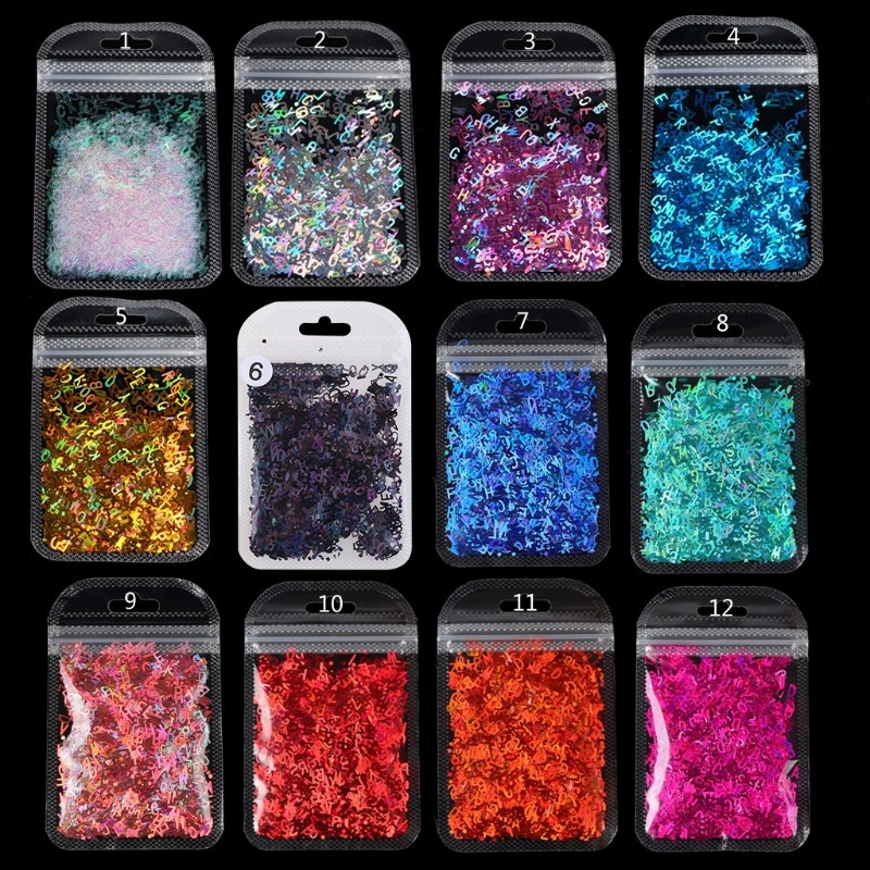 

for Sparkle English Letters Glitter Sequins DIY Crystal UV Epoxy Resin Mold Fill