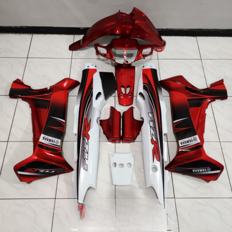 (COD) COVER BODY HALUS YAMAHA FIZ R FULL SET PUTIH MERAH MAROON EDITION DECAL CUSTOM