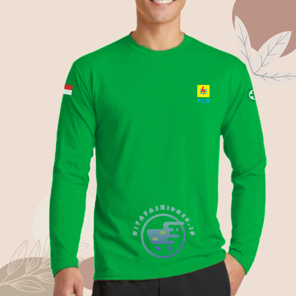 Baju Kaos Oblong Lengan Panjang Berkerah Pria dan Wanita Dewasa Atasan Kaos kerah Custom SABLON Desa