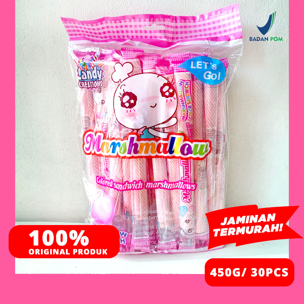 

MARSHMALLOW PANJANG CANDY CREATION 30PCS 450G pusat grosir