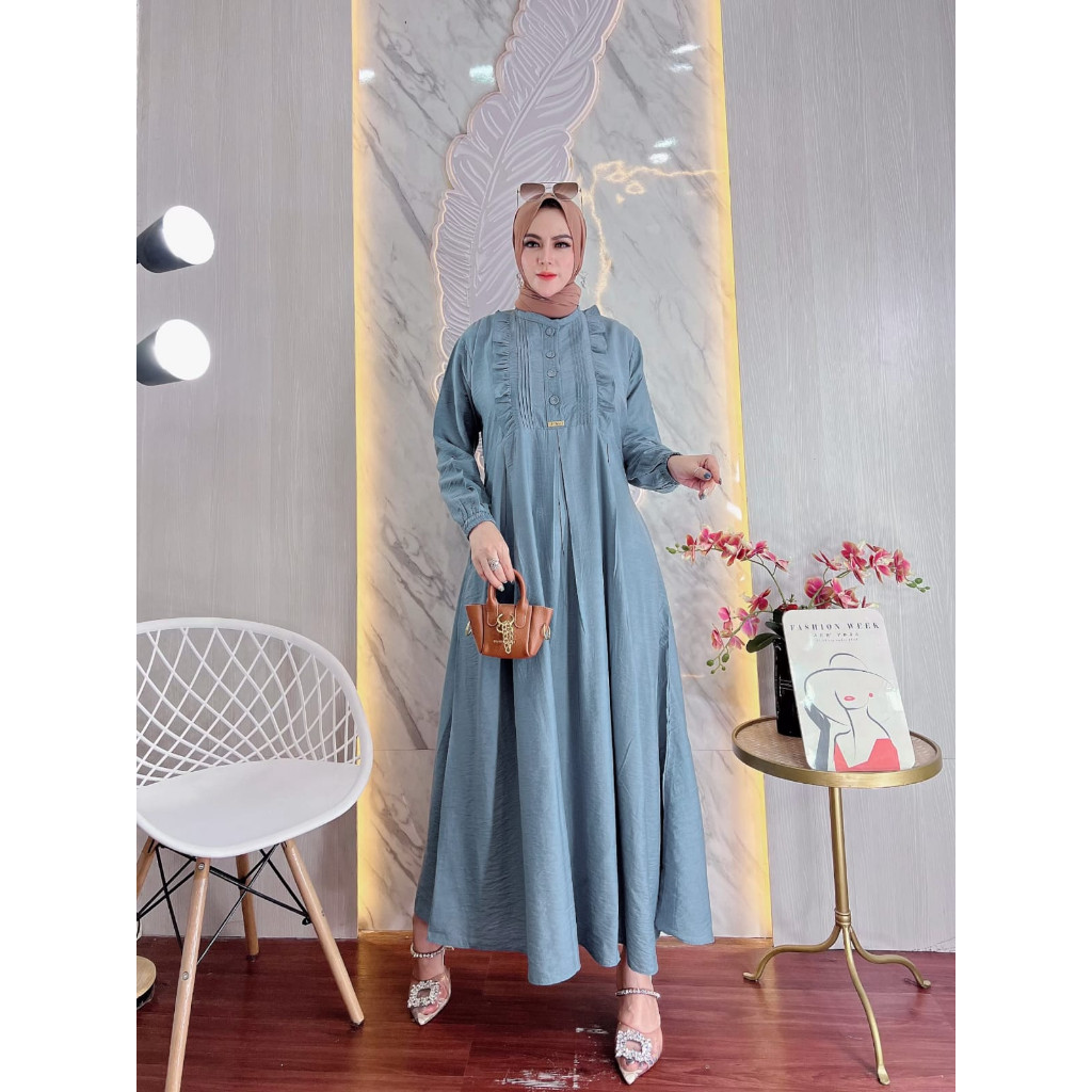 Katun Hitam Polos Gamis Inara Polo Linen Premium