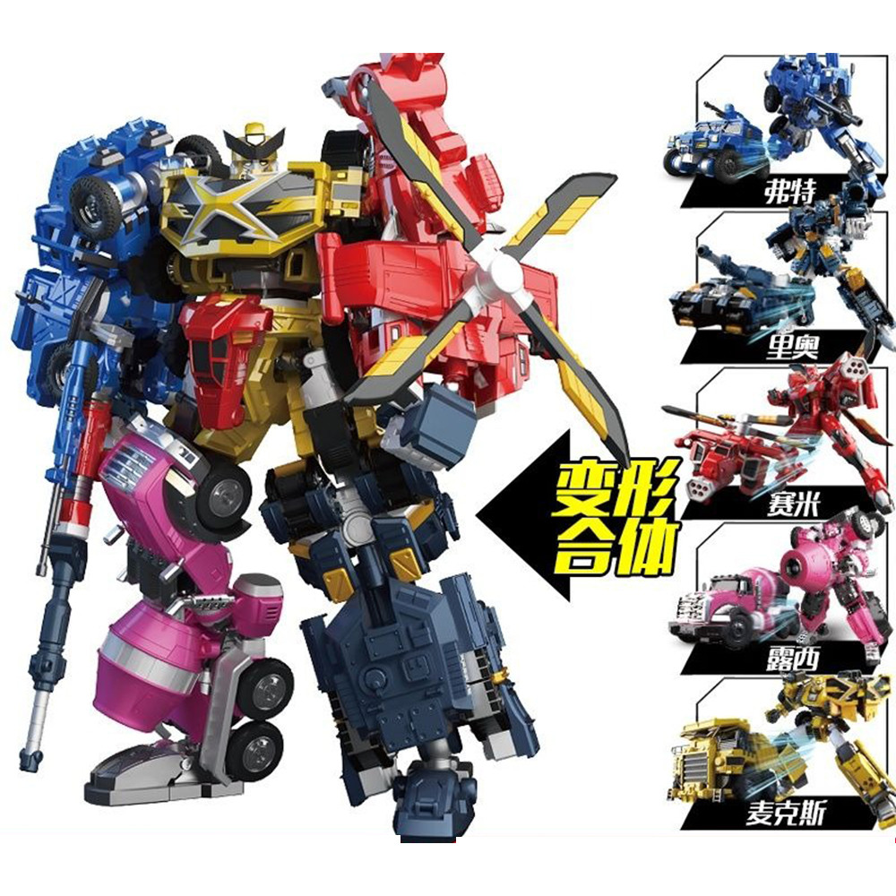 MiniForce Penta X Ranger 5 in 1 Transformation Robot Bot PENTATRON Model Mini Force Deformation Comb