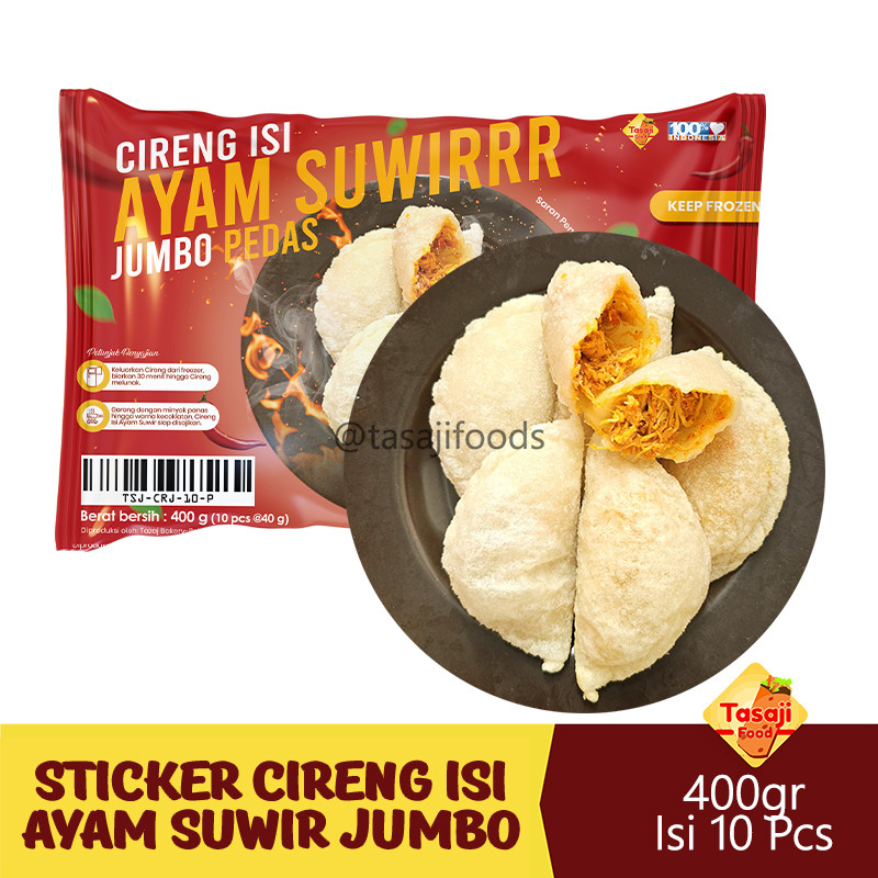 

Cireng Isi Ayam Suwir Pedas Jumbo Isi 10 pcs