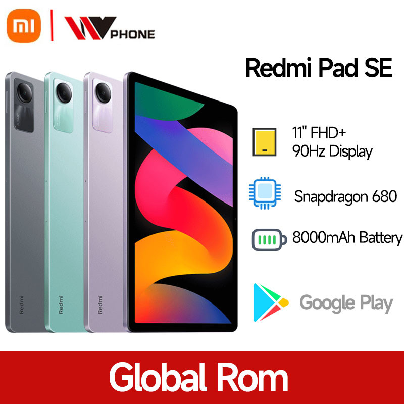 Global ROM Xiaomi Redmi Pad SE Snapdragon 680 CPU 6GB 128GB 11 Inch 90Hz Screen 8MP 8000mAh CN Versi