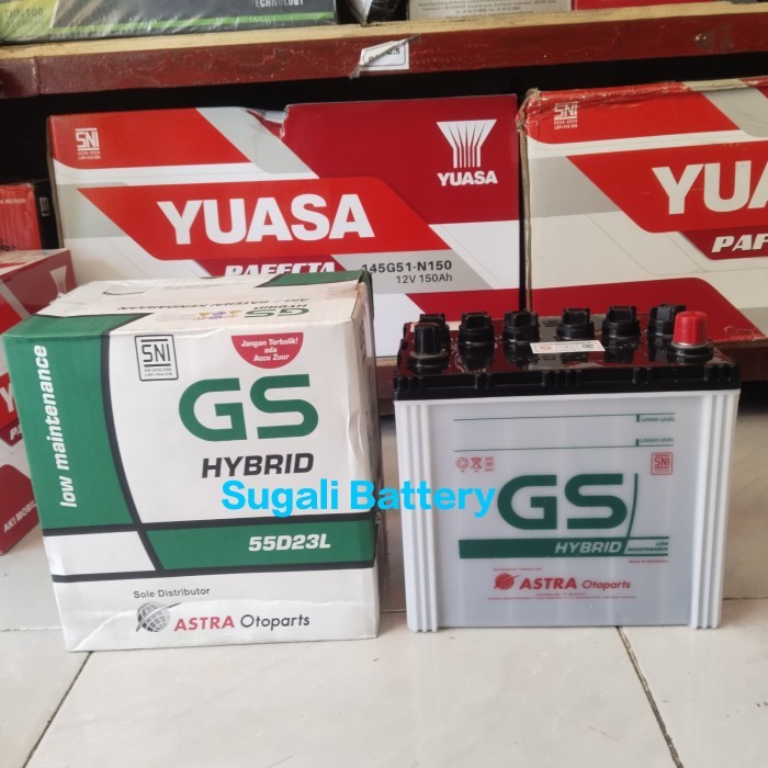 Aki Mobil GS ASTRA 55D23L HYBRID 12Volt 60Ah Accu Basah Original Astra