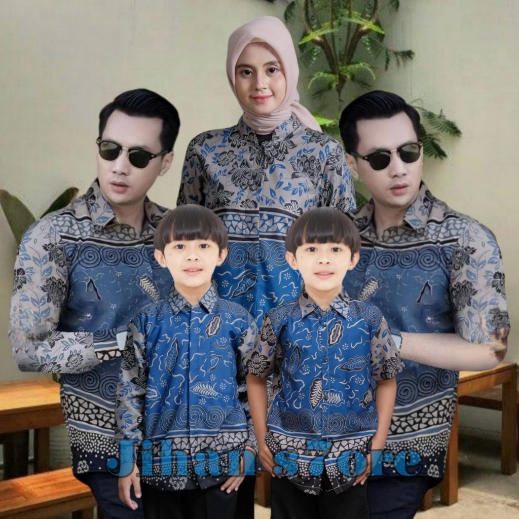 Batik Modern keren couple keluargaTerbaru Batik Couple Keluarga Batik Pria Istri & Batik Anak Laki L