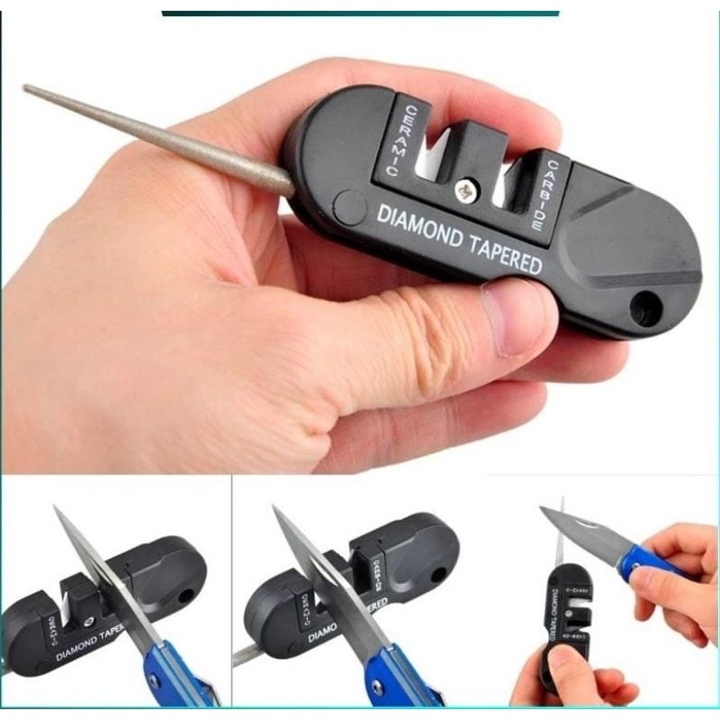 mini asahan edc tungsten asahan pisau pengasah gunting asahan gunting pengasah pisau multifungsi