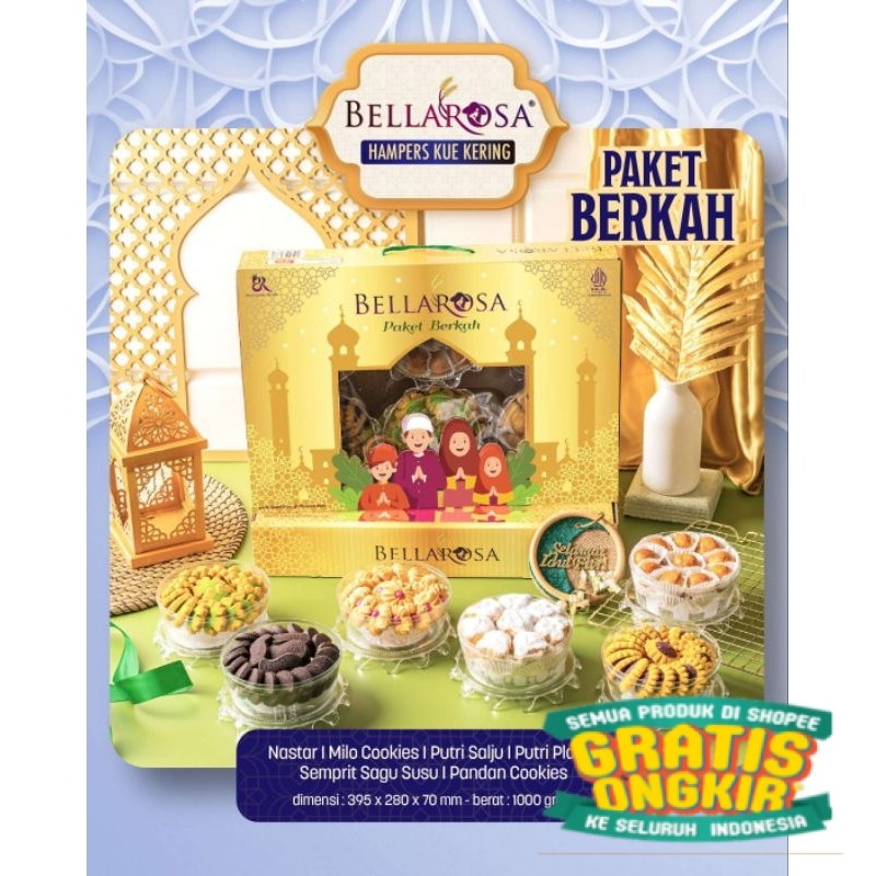 

hampers paket cookies kue kering cemilan lebaran hari raya idul fitri adha bellarosa paket berkah/ New kado