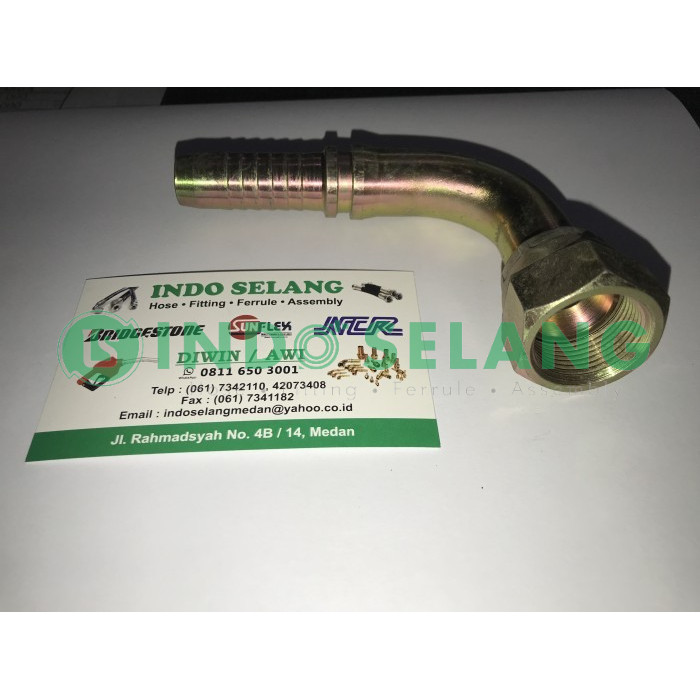 FITTING HOSE HYDRAULIC 06-06 NM 90 ( FITTING 3/8" NM 90 )