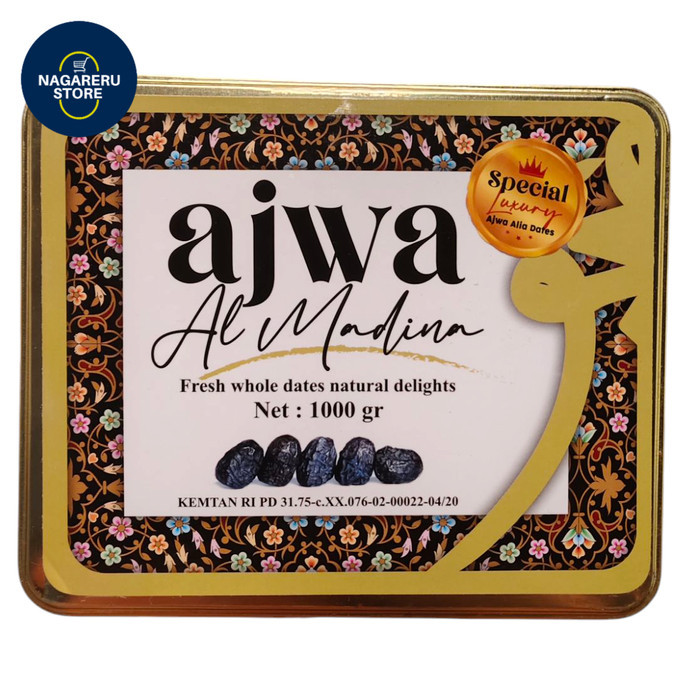 

Kurma ajwa al madinah fresh whole dates natural delights 1 kg
