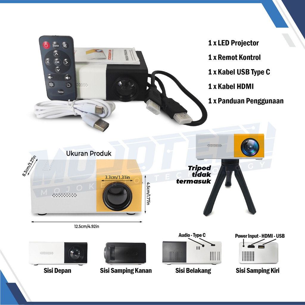 Mini Proyektor LED YG300 YG300 YG 300 LCD Portable Projector Home