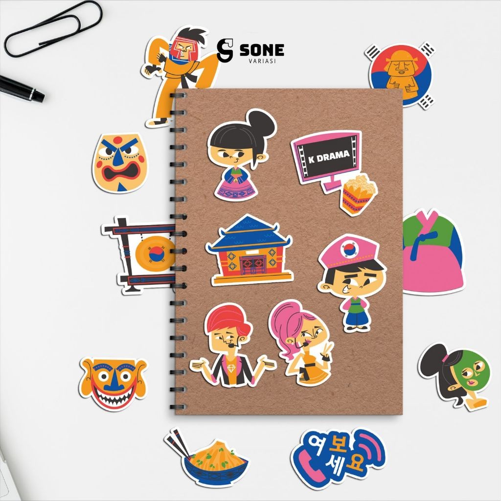 

Stiker Pack Korean Culture 2 Aesthethic Vinyl Waterproof Sticker Casing HP Laptop Tumbler