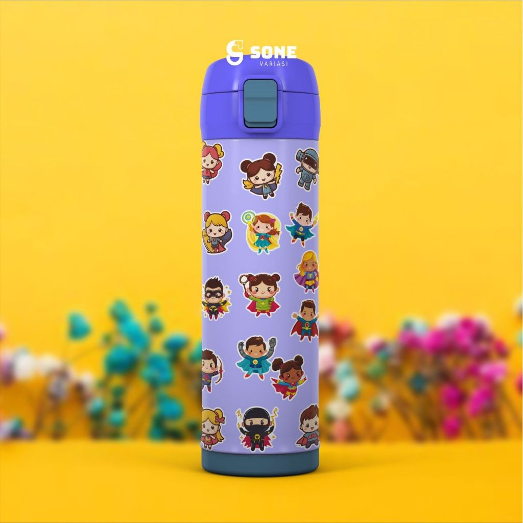 

Stiker Kawaii Superheroes Paper Vinyl Anti Air Aksesoris Laptop Buku Tumbler