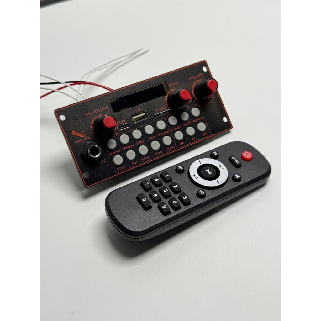 MODUL AMPLIFIER 2X10W 3.7V MP3 PLAYER BLUETOOTH RADIO MIC CARD