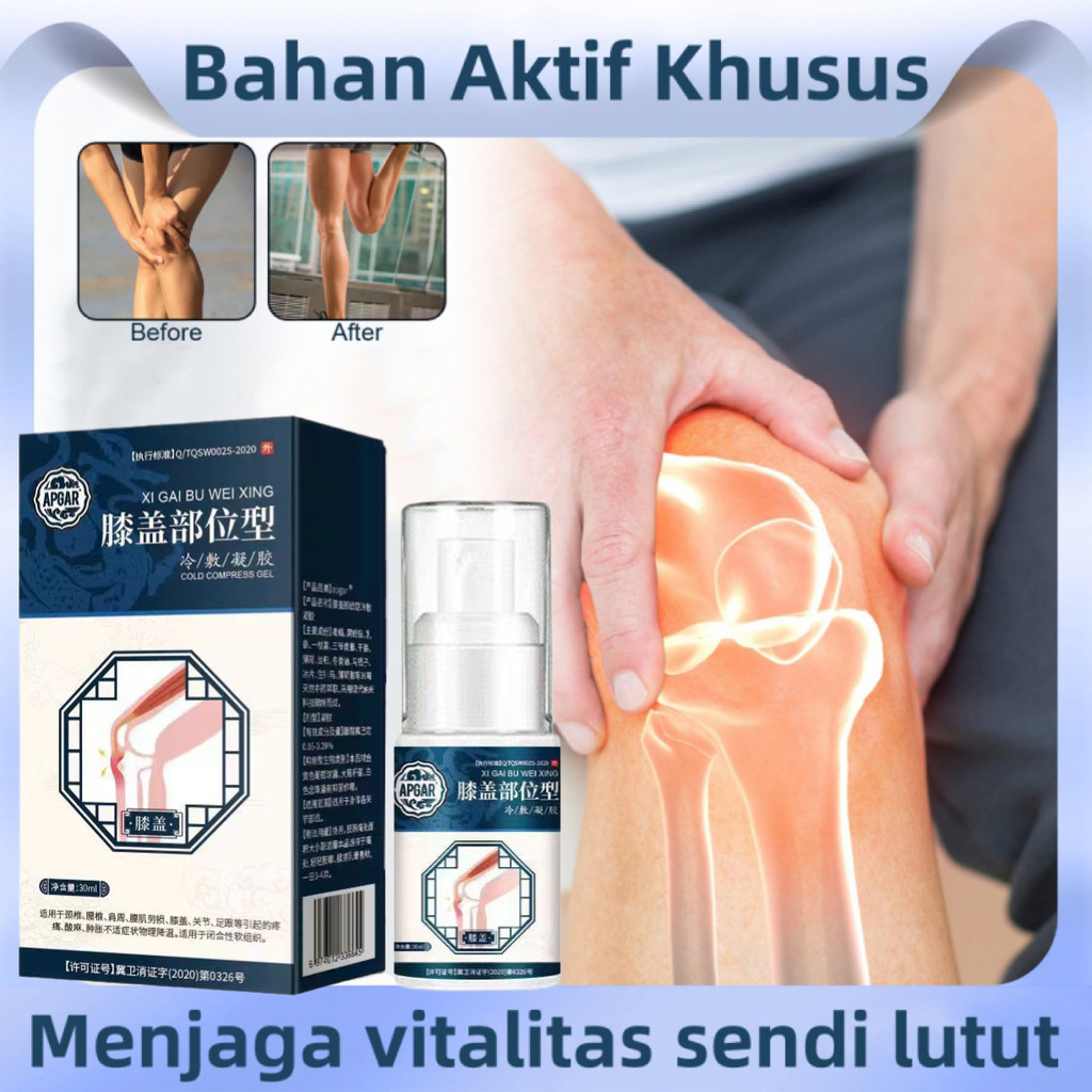 APGAR Lutut Gel Pereda Saki jinsheng 30ml Tipe lutut Tekanan Dingin Spray Lumbar Spine Joint Pain Ce