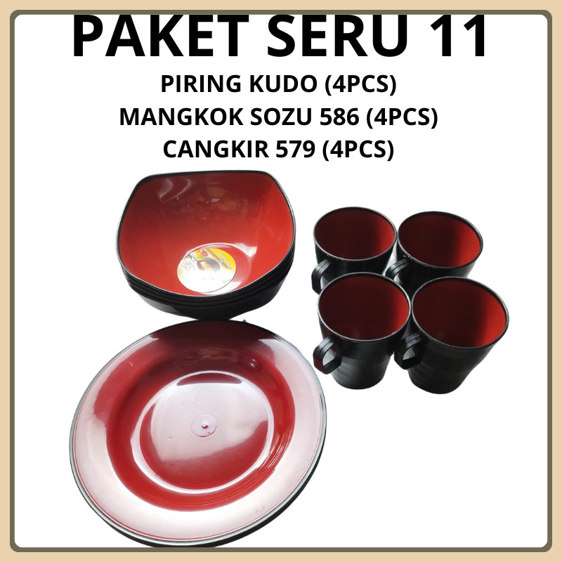 set paket komplit 1 lusin isi 12 pcs set alat makan mangkok piring dan gelas ramen tahan panas anti 