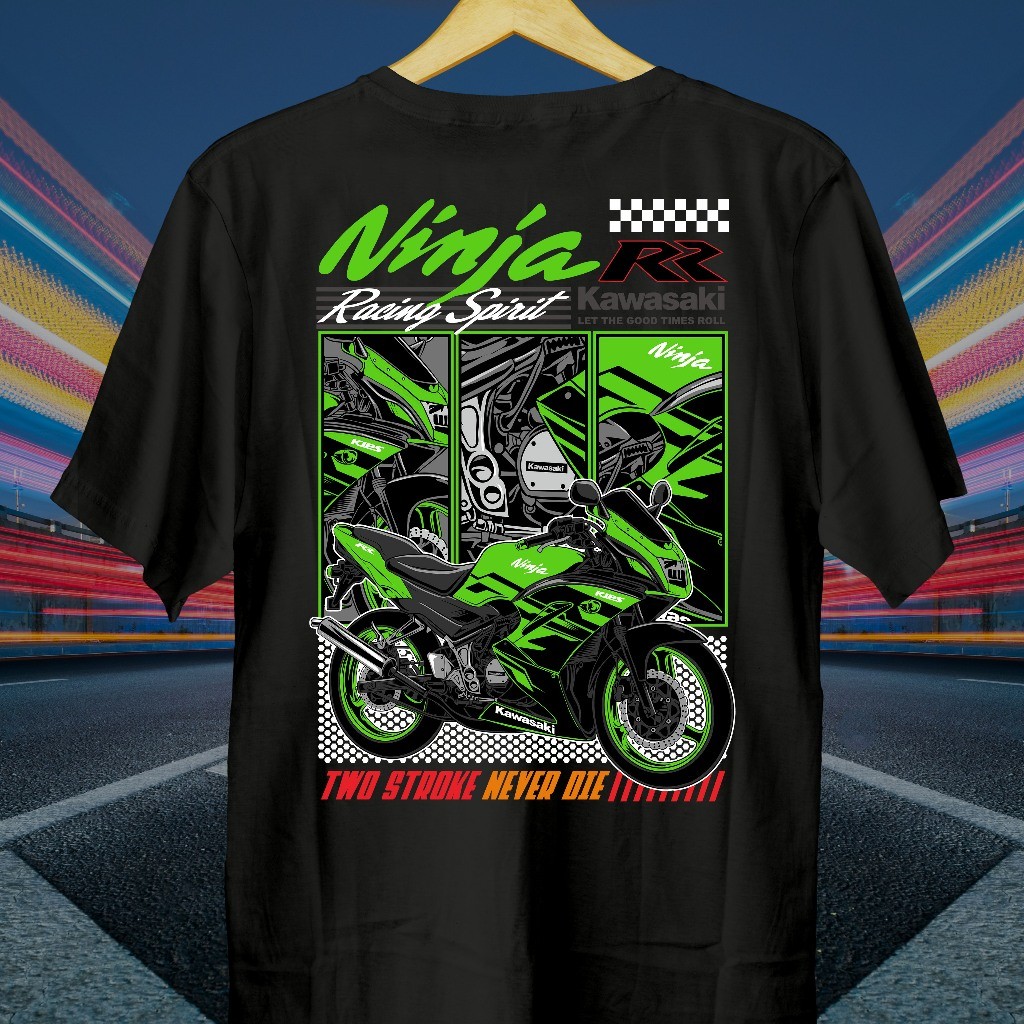 Kaos Motor Ninja RR Hijau // Kaos Ninja RR New Hijau // Baju Ninja RR New Hijau // Kaos Ninja RR // 