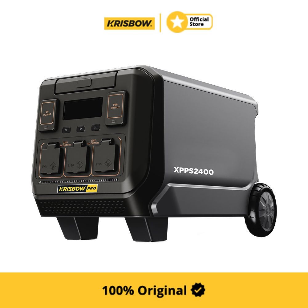 Krisbow Power Station Baterai Portable 2400 watt Xpps2400 - Hitam Portable Battery Power Supply Daru