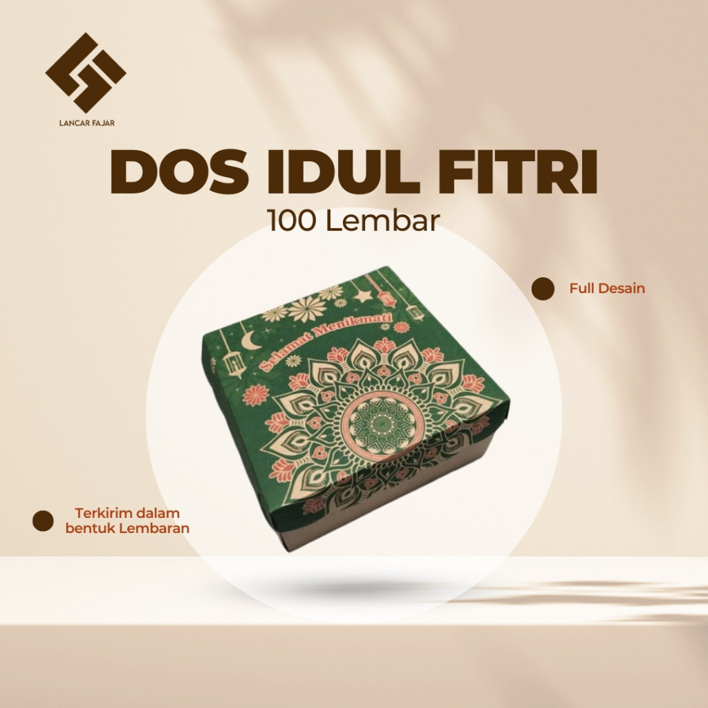 

[100lbr] dos motif idul fitri uk 18x18x7 / dos ukuran 18 motif idul fitri dos katering ukuran 18