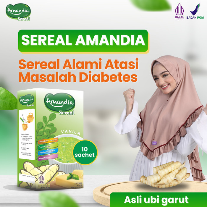 

Solusi Turunkan Gula Darah Dengan Sereal Amandia Sudah BPOM Dan Halal Indonesia
