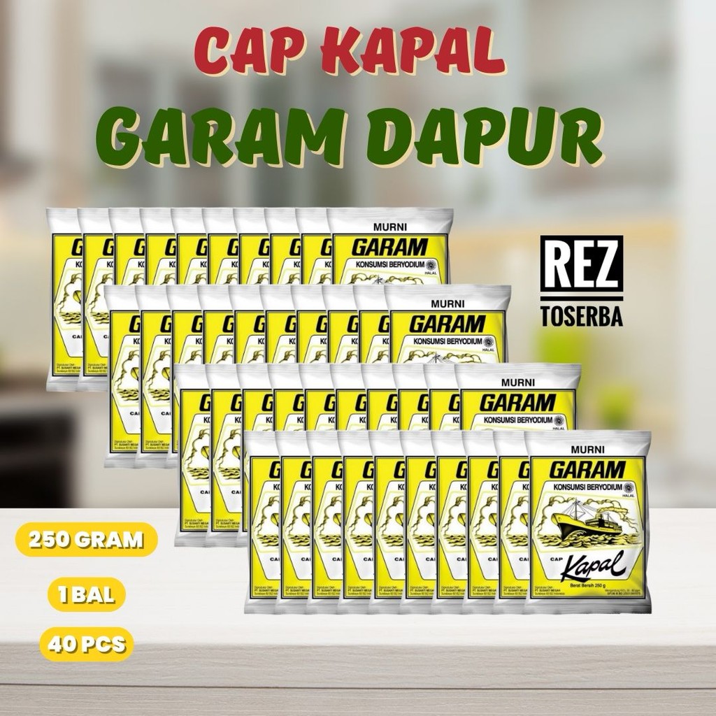 

GARAM Cap KAPAL 250gr/500gr (1 Bal) / Bumbu Dapur