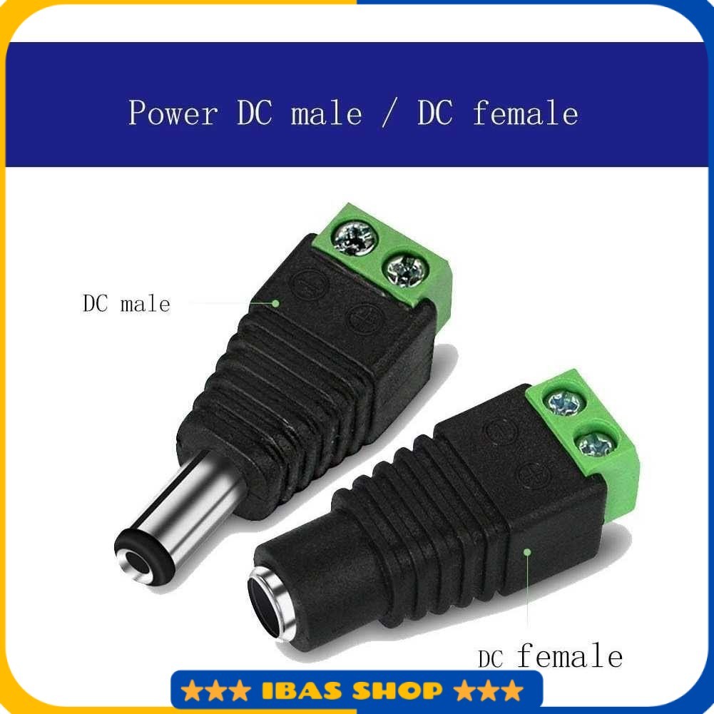 Konektor Jack DC 12V Male Female CCTV LED Strip 5 Pair - EC5