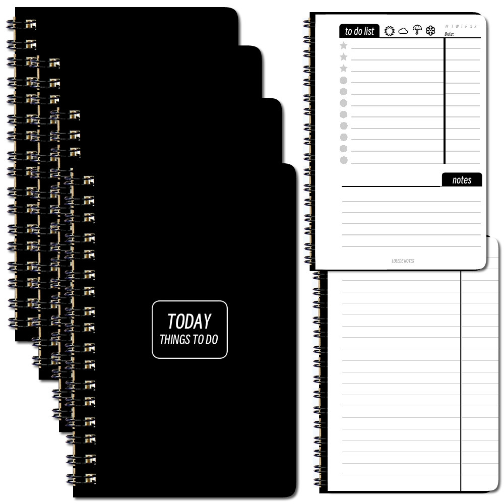 

LOLEDE A6 Mini Notebook To Do List University Notebooks Notepad School Sketchbook Diary Travelers Planner Binder Office Journal