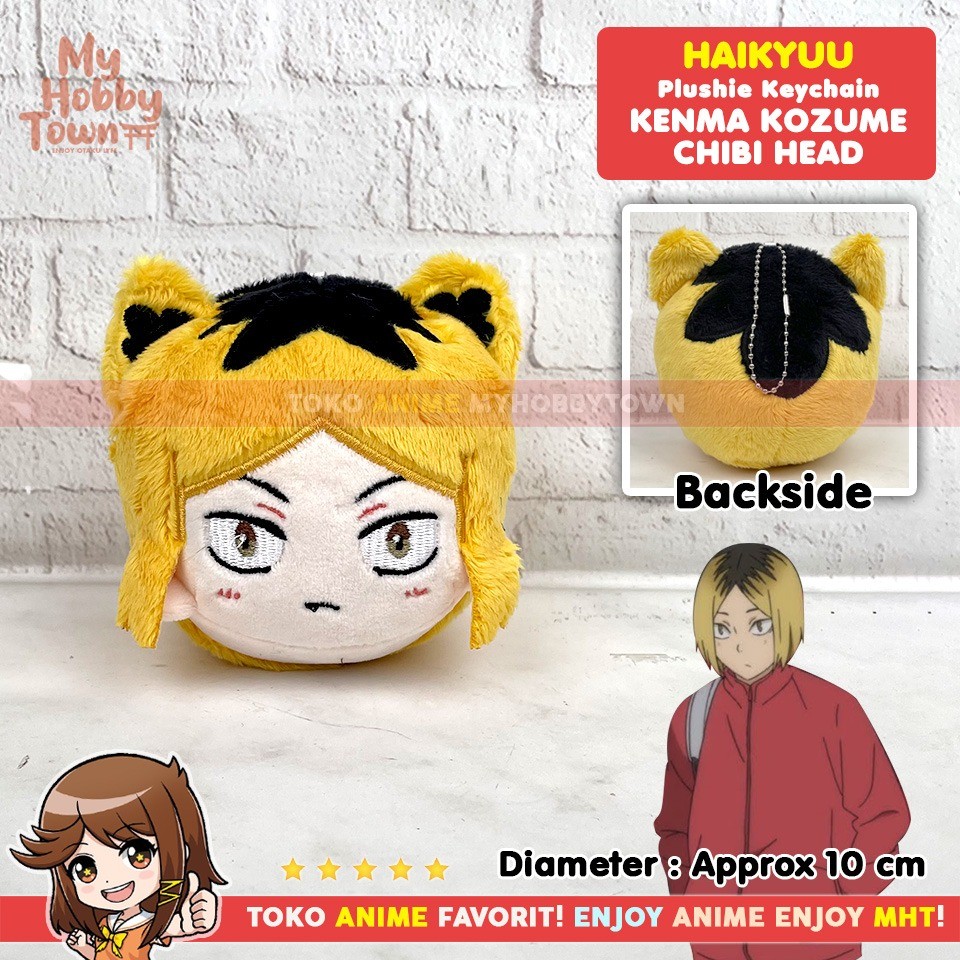 Gantungan Kunci Boneka Anime Haikyuu Karakter Kenma Kozume Chibi Head Dumpling Plushie Doll