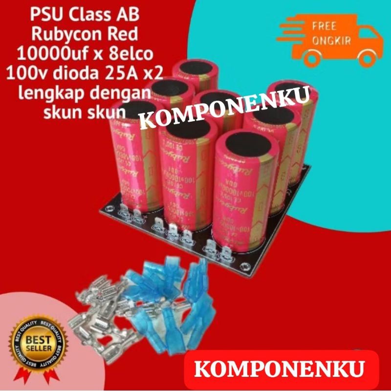 Hrg 1 blok PSU 8 ELCO 10000uf80v 10000mk80v 10000mikro 10.000uf 80v 10000uf 10000mk POWER SUPPLY SUP