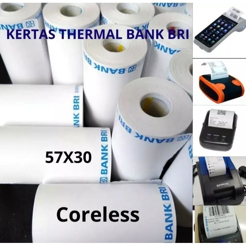 

BS Kertas Struk Kasir Thermal Logo BRI 57x30 Atas Bawah - Kertas Edc Bri link