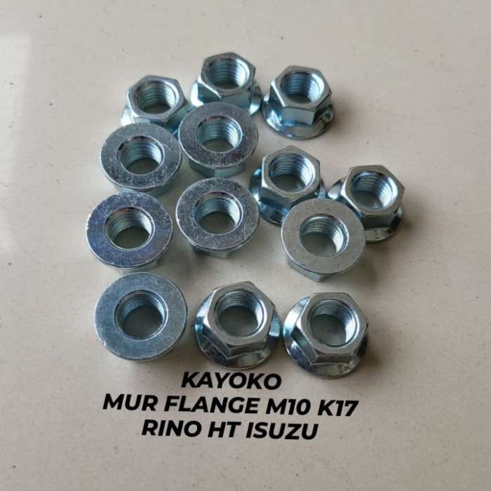 MUR FLANGE M10 KUNCI 17 MUR FLANGE NUT RINO HT ISUZU HARGA 1PC
