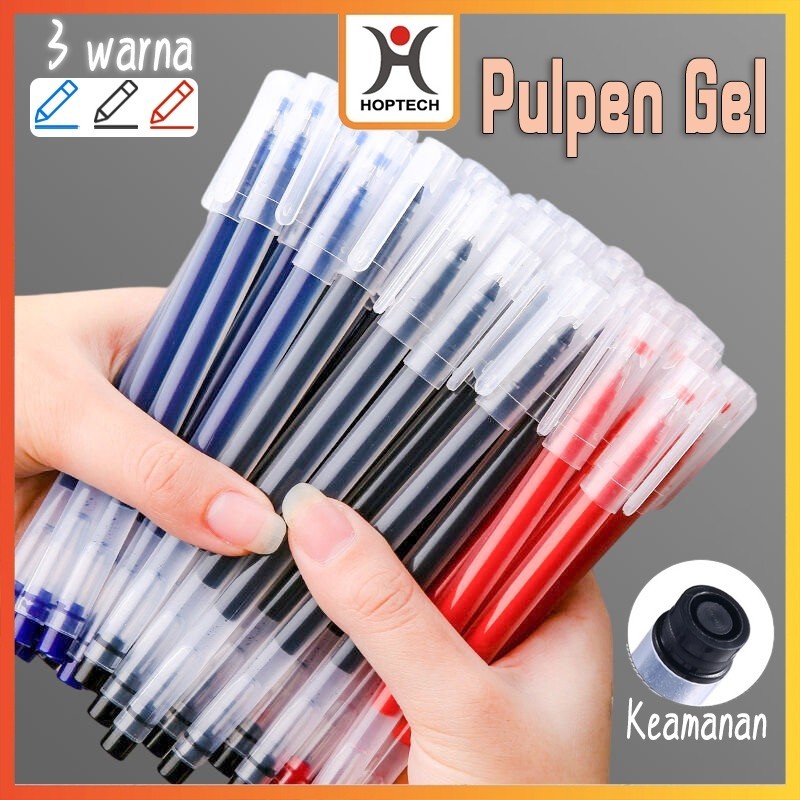 

[MS] - Pulpen Gel 0.5mm 3 Warna Transparan Simple Murah Alat Tulis Sekolah & Kantor