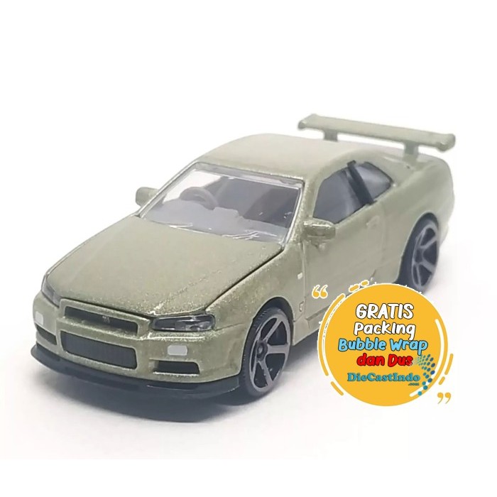 Majorette Japan Series Mix 3 Nissan Skyline GT-R R34 Hijau