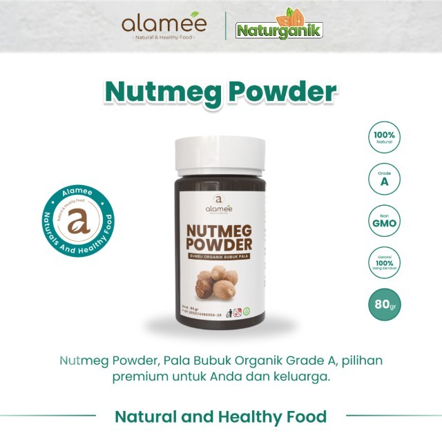 

ALAMEE Pala Bubuk Nutmeg Powder Bumbu Dapur Rempah Seasoning Organik Tabur Naturganik