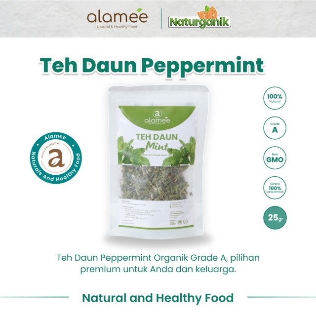 

ALAMEE Teh Peppermint Pepper Mint Tea Daun Organik Kering Dried 25gr Premium Naturganik