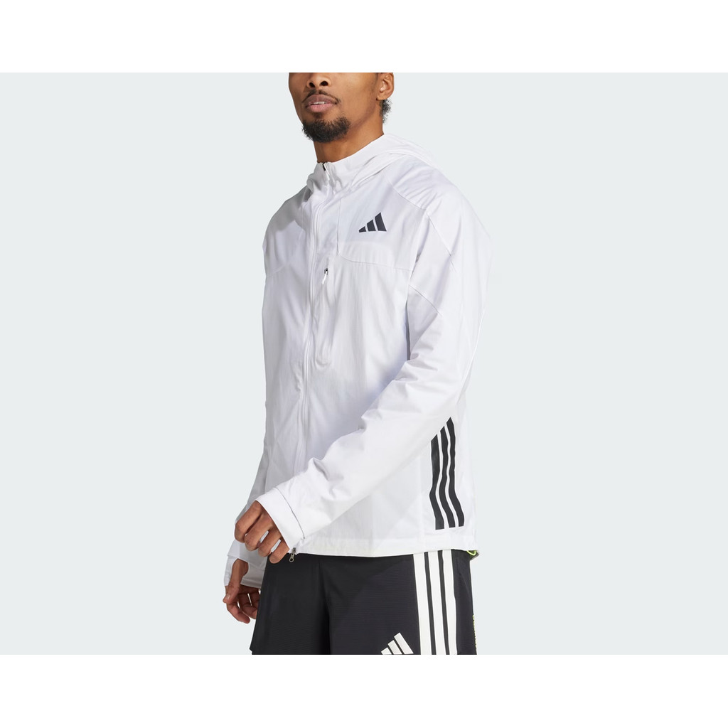 Jaket Lari Pria Adidas Running Jacket White -JF3471