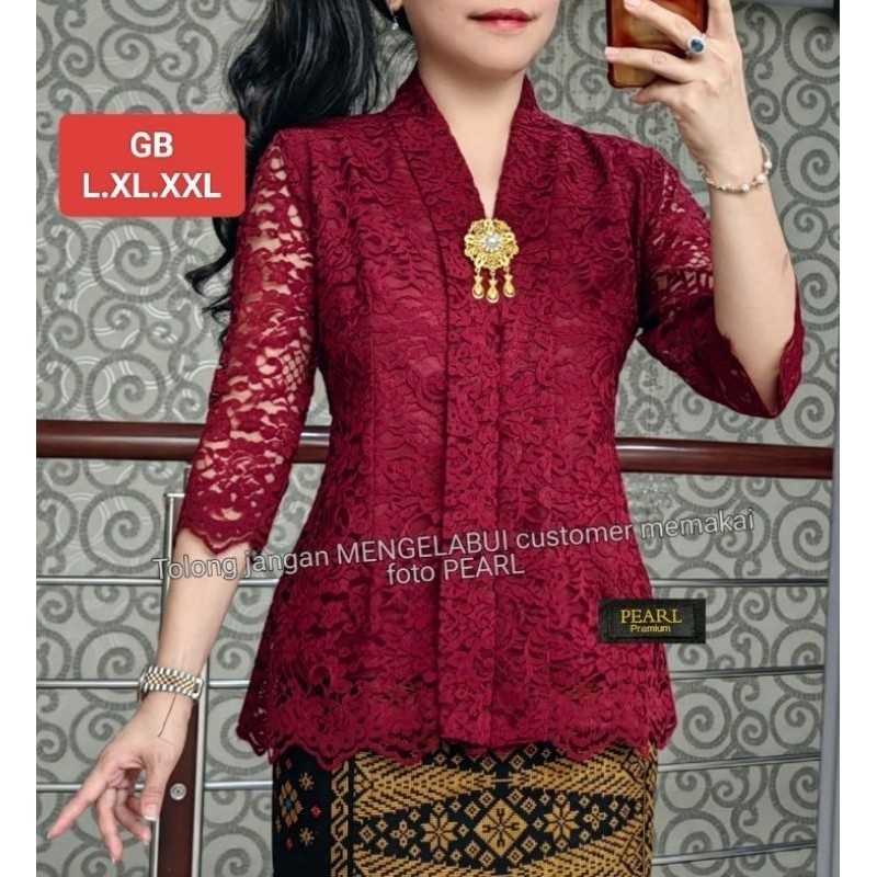 TTS Bluss Kartini Brokat/BAJU KEBAYA GEREJA/ATASAN KONGANGAN WANITA