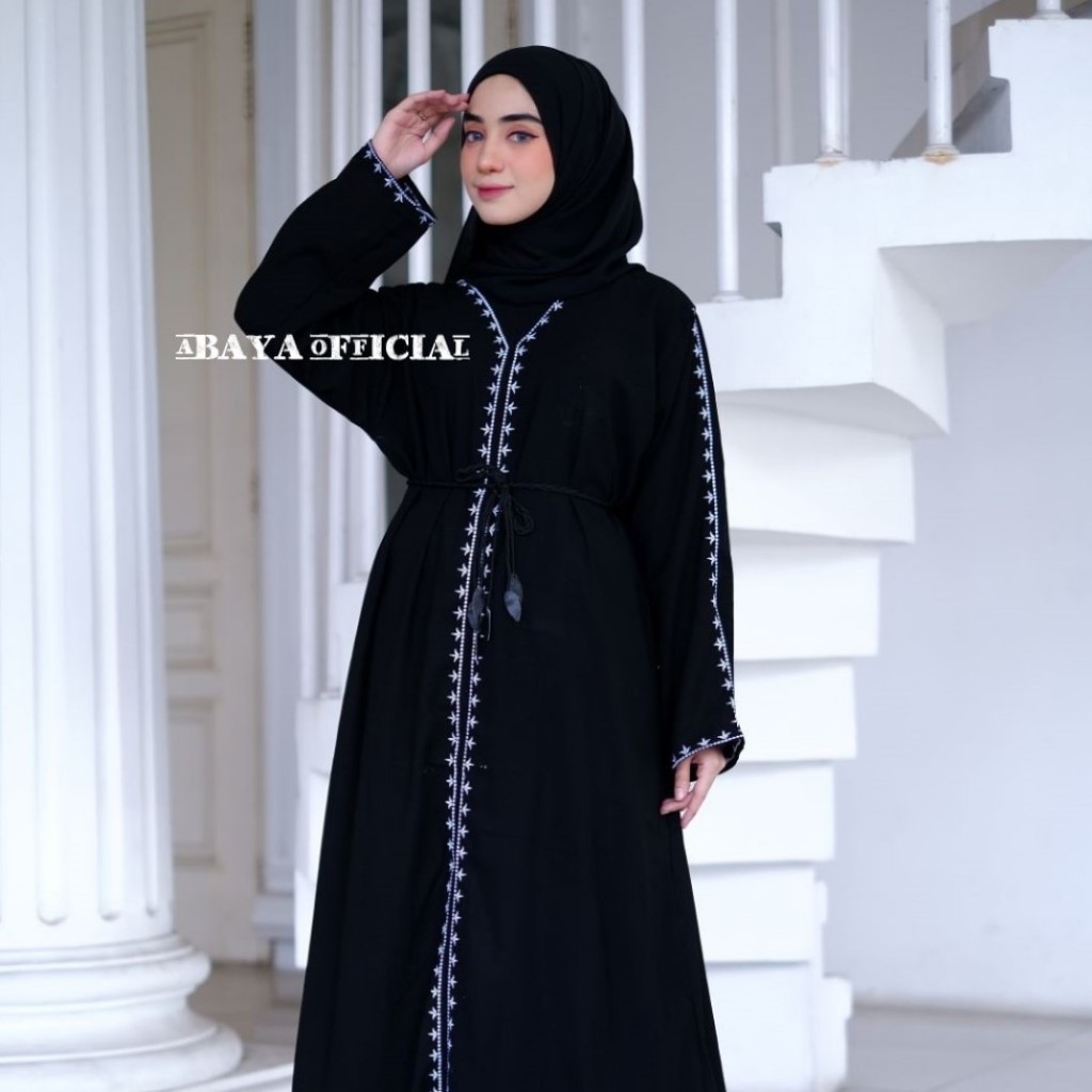 Basic Abaya Hitam Terbaru Gamis Simple Remaja Arab Turkey TERBARU